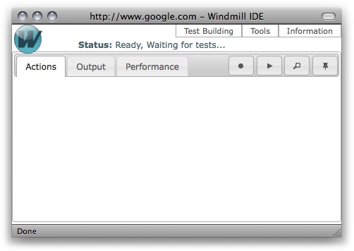 Snapshot of the Windmill IDE