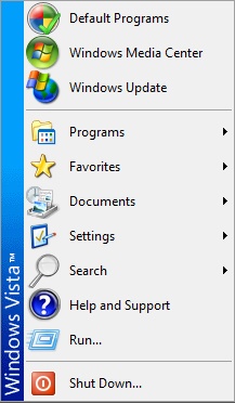 The classic Start menu, a recreation of the Windows 2000 Start menu, is more compact but less easily customized. It also lacks a Search box.