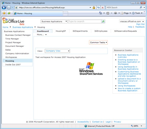 A Windows SharePoint Services Web site allows you to collaborate and share information through a Web browser.
