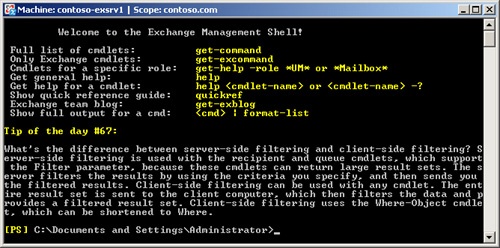 The Exchange Management Shell