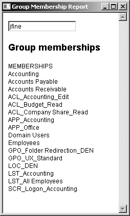 The Group Membership Report HTA
