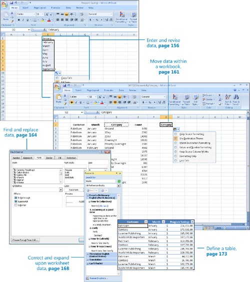 Microsoft Data Management Table 6. Working with Data and Data Tables - 2007 Microsoft® Office System ...