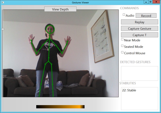 Using the Gestures Viewer application.