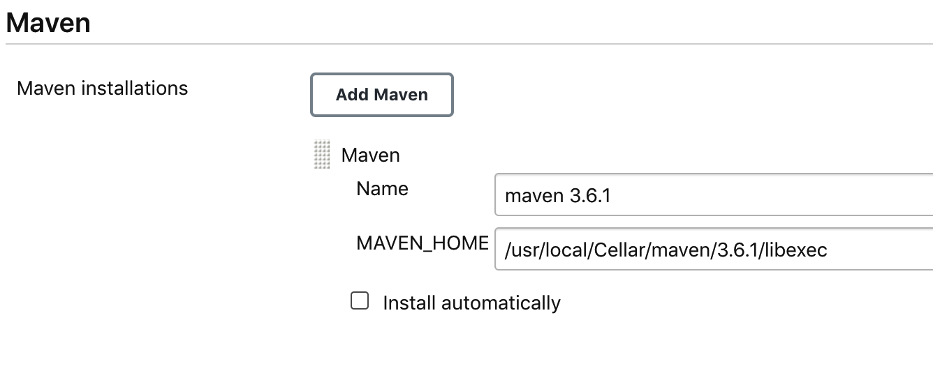 Configuring MAVEN_HOME in Jenkins