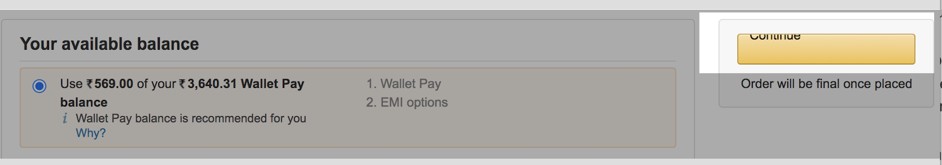 A sample payment UI where the button text is cropped