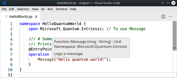 Quick info window in Visual Studio Code