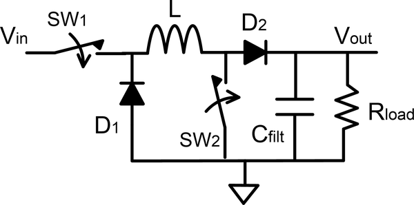 Switching buck-boost converter, conceptual