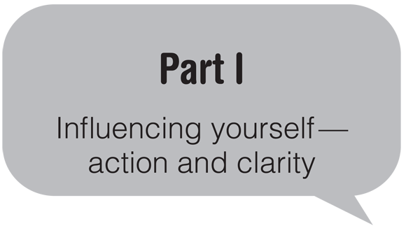 Part I: Influencing yourself — action and clarity