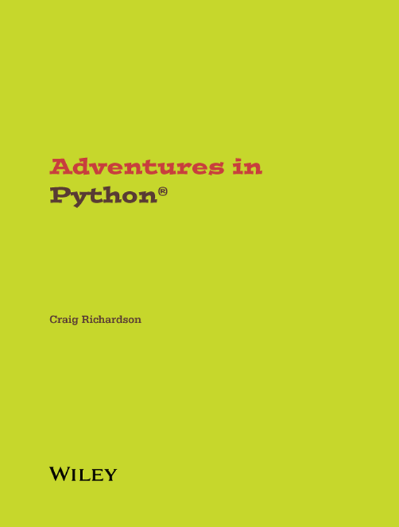 Title Page - Adventures in Python [Book]