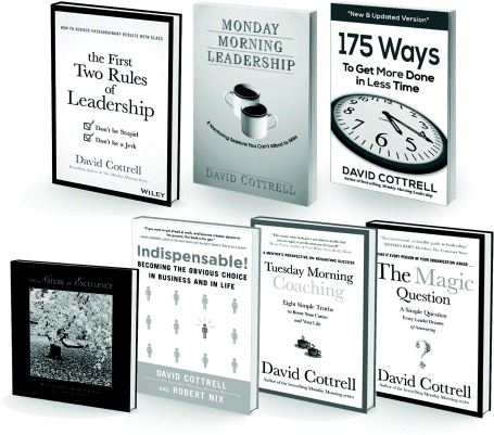 Figure depicting various books written by the author, David Cottrell.