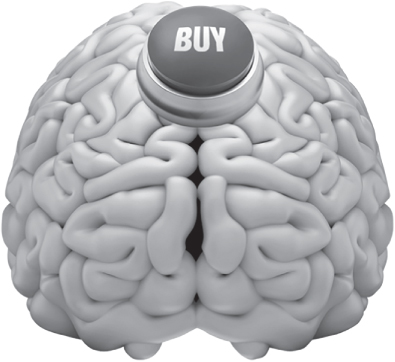 3D brain model with a buy button at the center.
