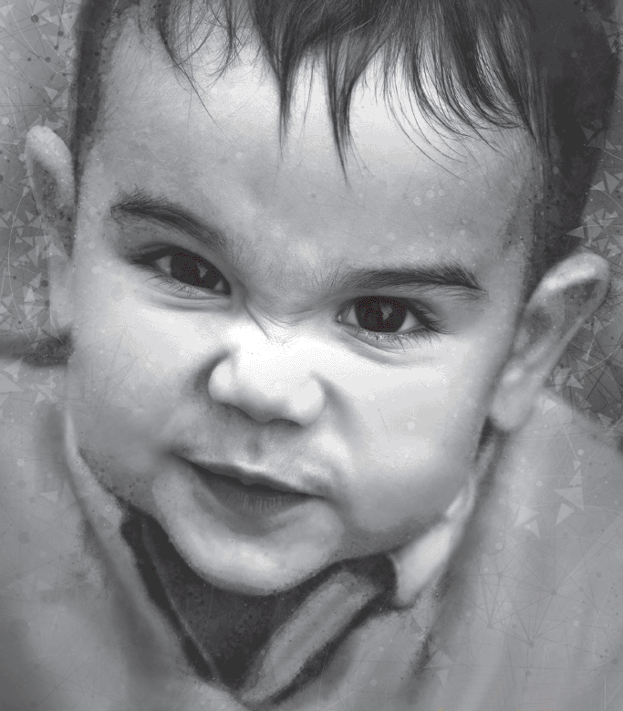 Photograph depicts a child.