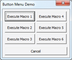 Screenshot of the dialog box that uses a dialog box as a menu.