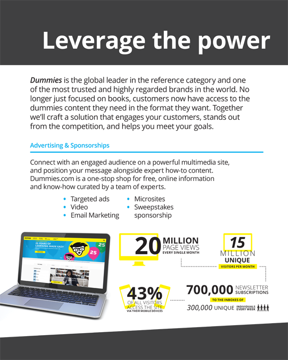 Leveraging expertise on powerful multimedia sites. For advertising and sponsorships, visit dummies.com, a one-stop-shop for free online information.