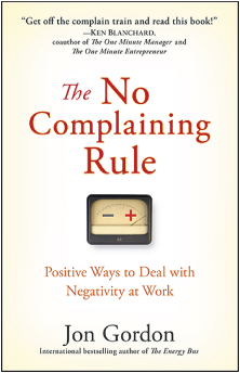 An illustration of a book, The No Complaining Rule.
