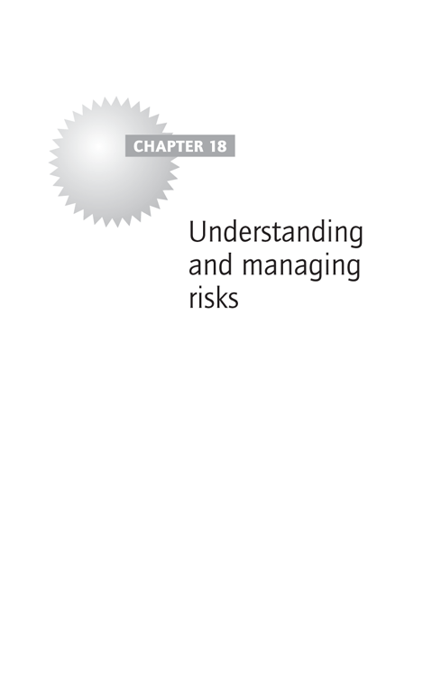 Chapter 18 Understanding and managing risks