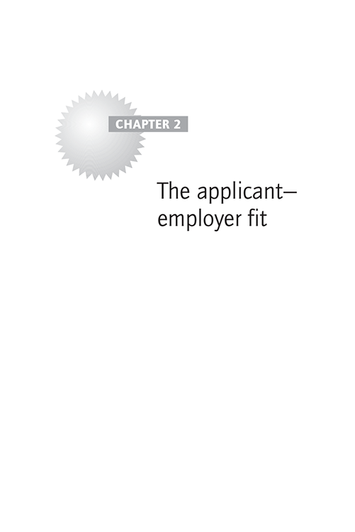 Chapter 2 The applicant—employer fit