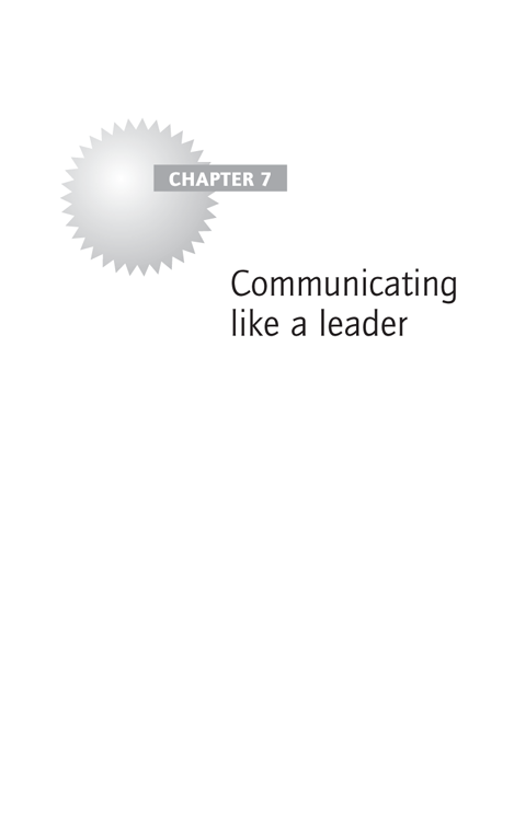 Communicating like a leader