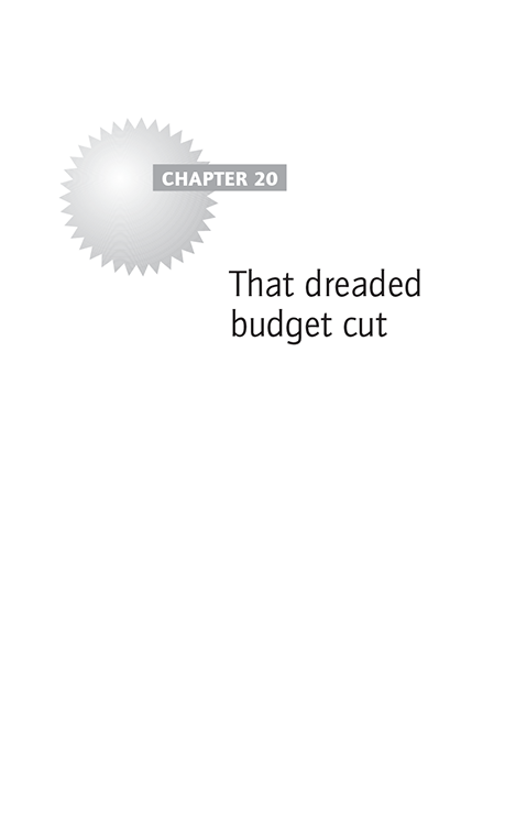 Chapter 20 That dreaded budget cut