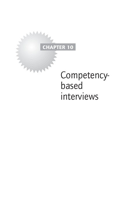 Chapter 10 Competency-based interviews