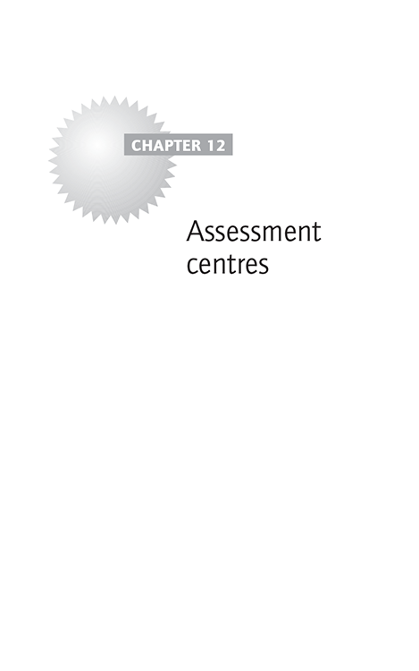 Chapter 12 Assessment centres