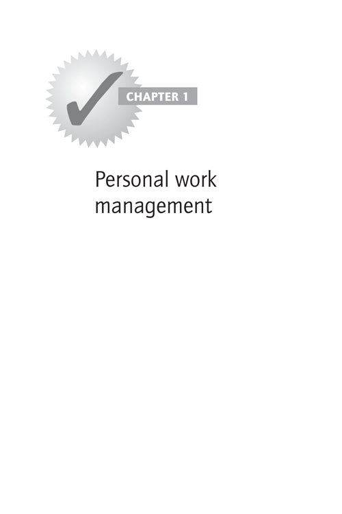 CHAPTER 1: Personal work management