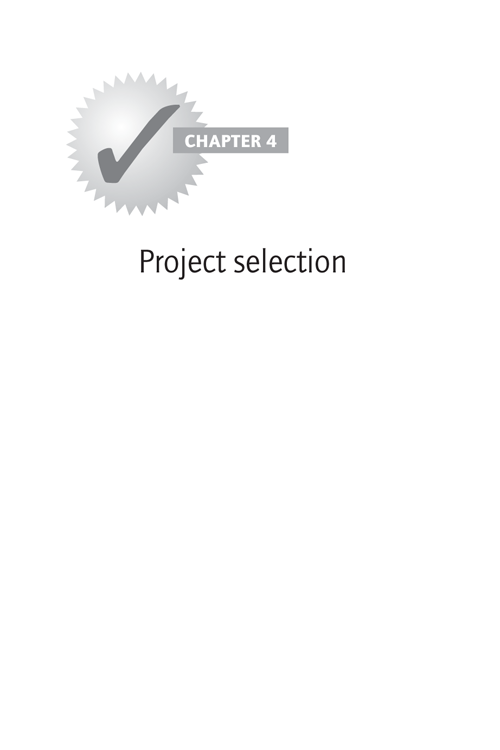 CHAPTER 4: Project selection
