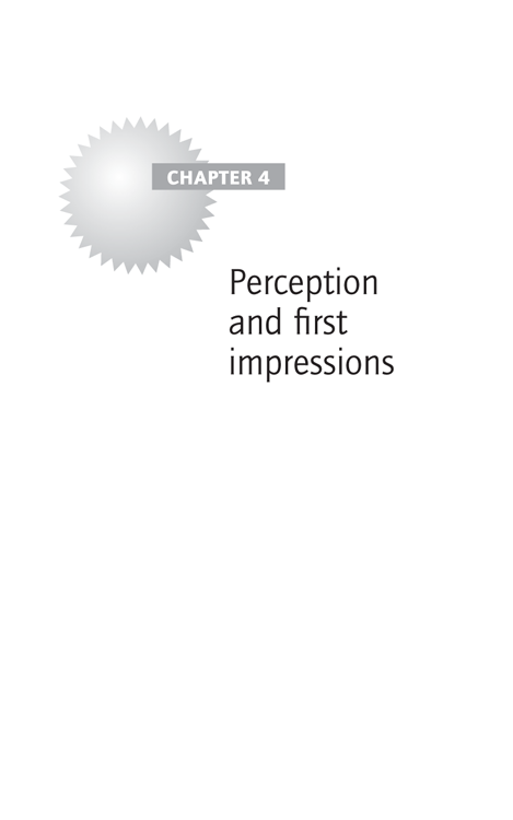 Chapter 4: Perception and first impressions