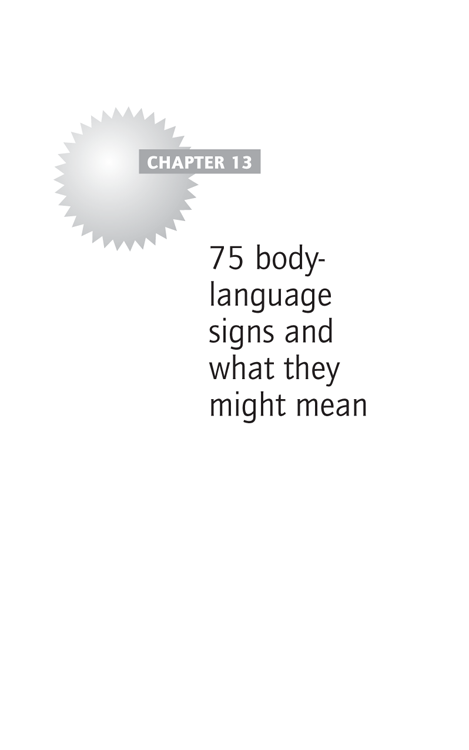 Chapter 13: 75 body-language signs and what they might mean