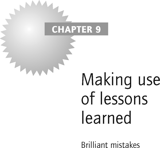 Making use of lessons learned