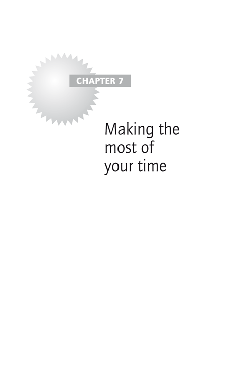 Chapter 7: Making the most of your time