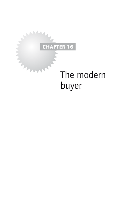 Chapter 16: The modern buyer