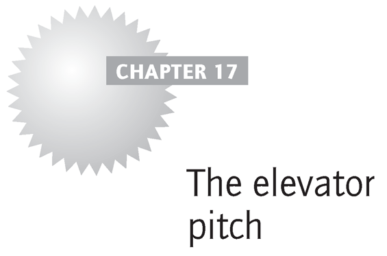 The elevator pitch