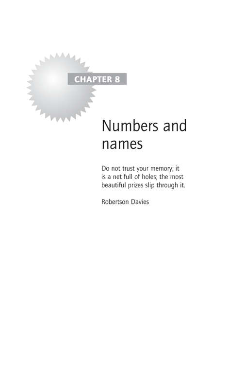 Chapter 8 Numbers and names