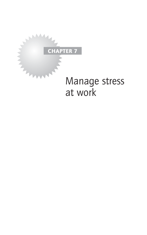Chapter 7 Manage stress at work