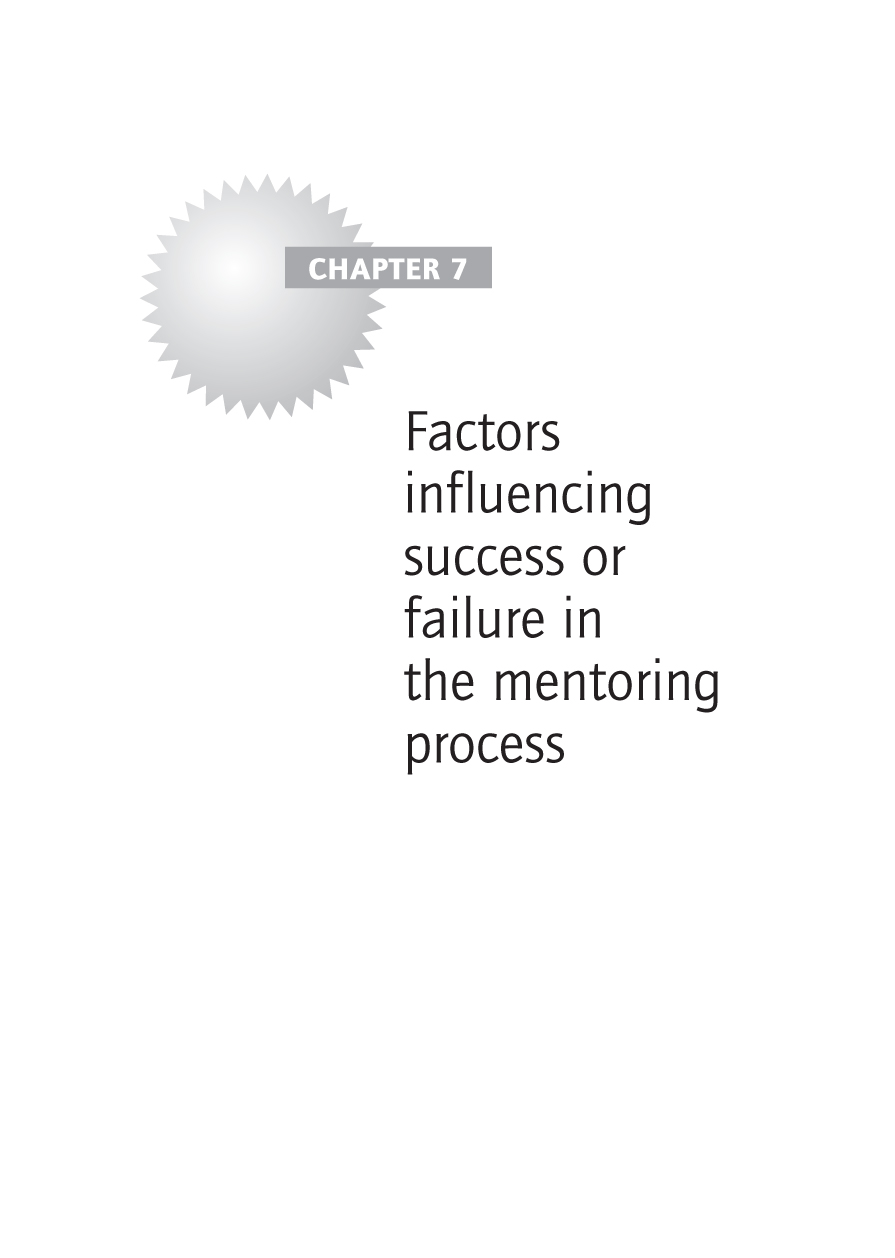 Factors influencing success or failure in the mentoring process