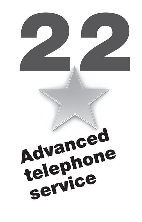 22. Advanced telephone service
