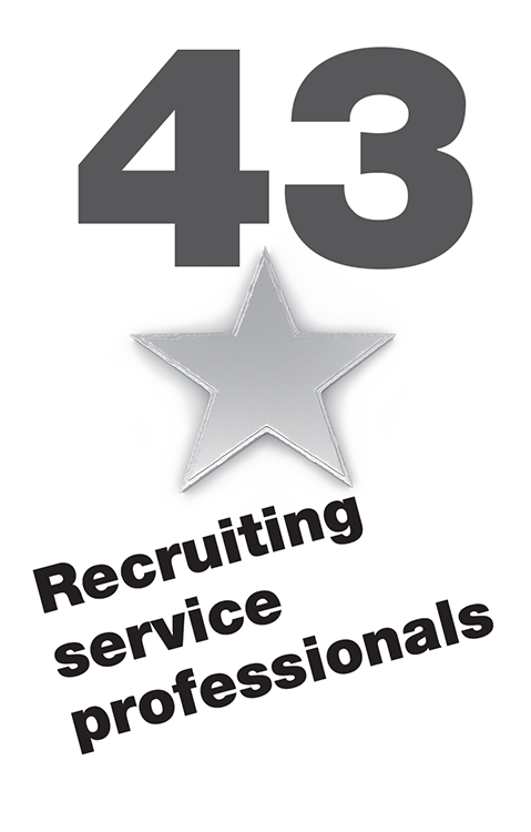 43 Recruiting service professionals