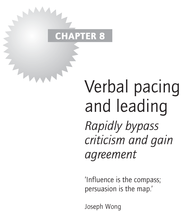 Verbal pacing and leading