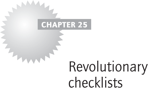 Revolutionary checklists