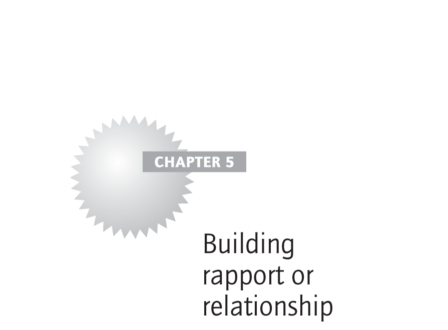 Building rapport or relationship