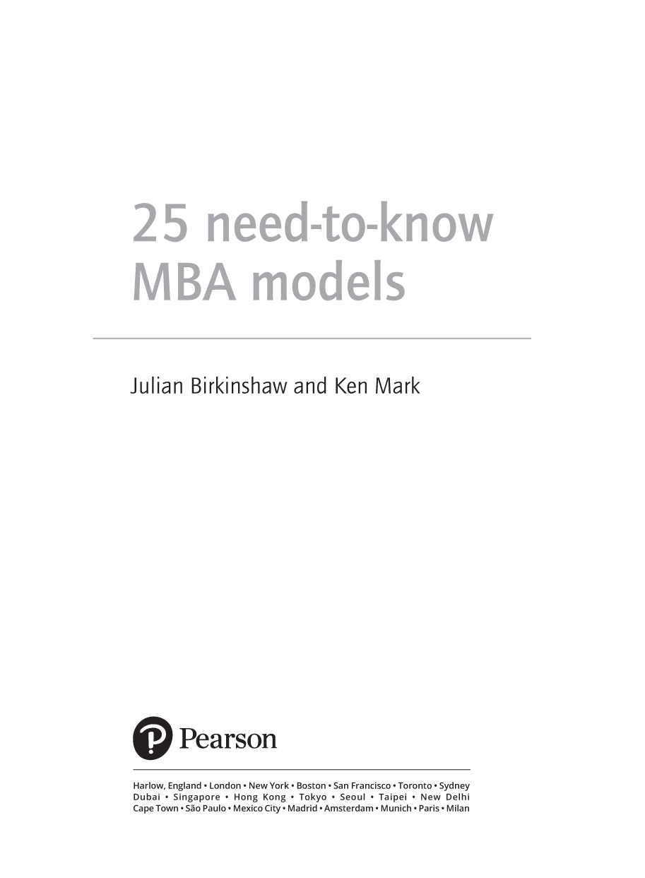 25 need-to-know MBA models