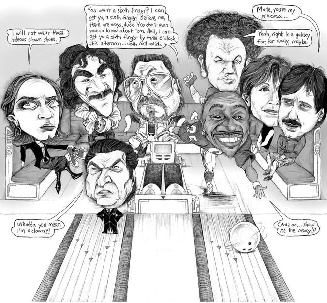 Figure 11.1 Jacob Redmon–Each of these wildly unique characters reflect and support the protagonist’s outer journey. Walter would take them all bowling.