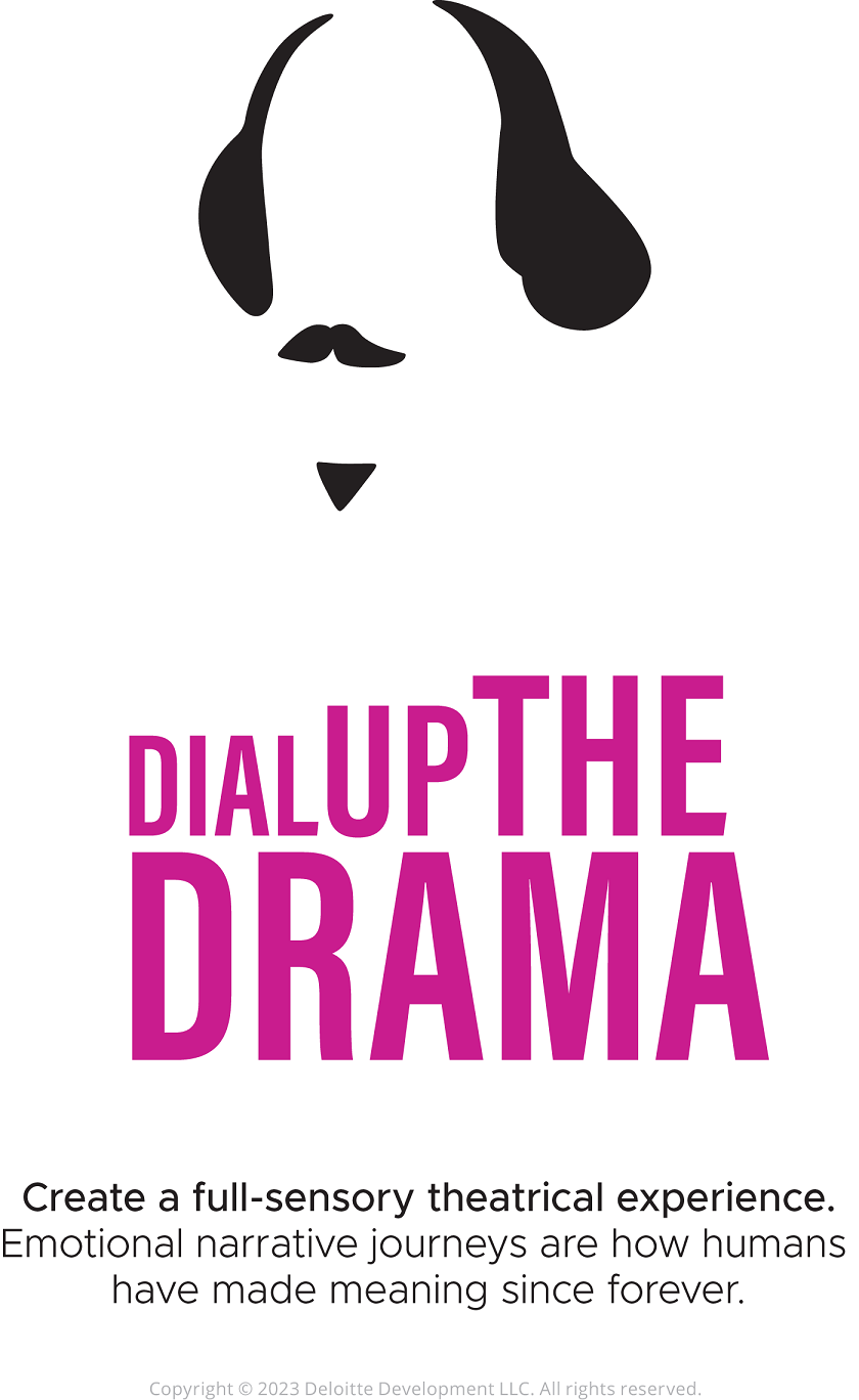 An illustration of dial up the drama.