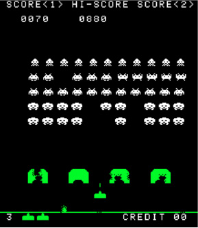 The original Space Invaders arcade game