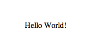 HTML5 Hello World! with a <div>
