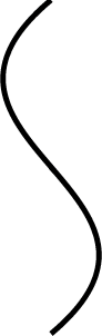 A Bezier curve with two control points