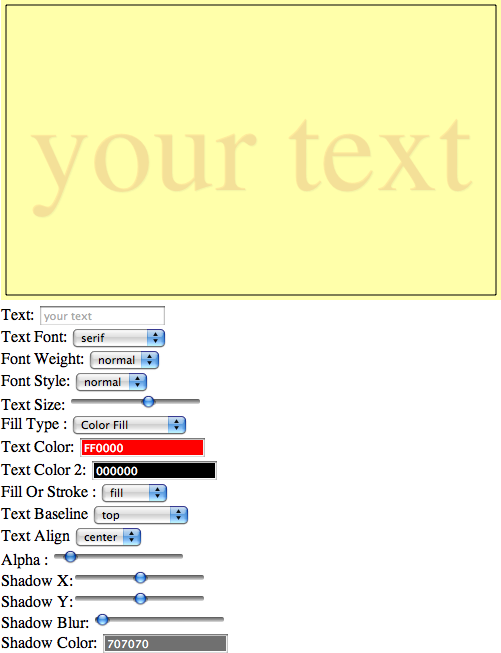 Text with globalAlpha applied