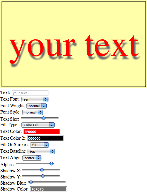 Text with global shadow applied