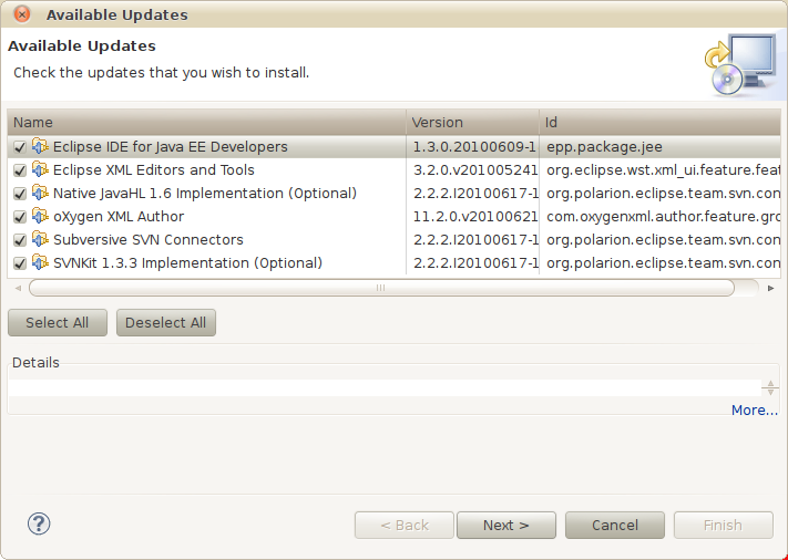 Updating Eclipse components and the ADT plug-in
